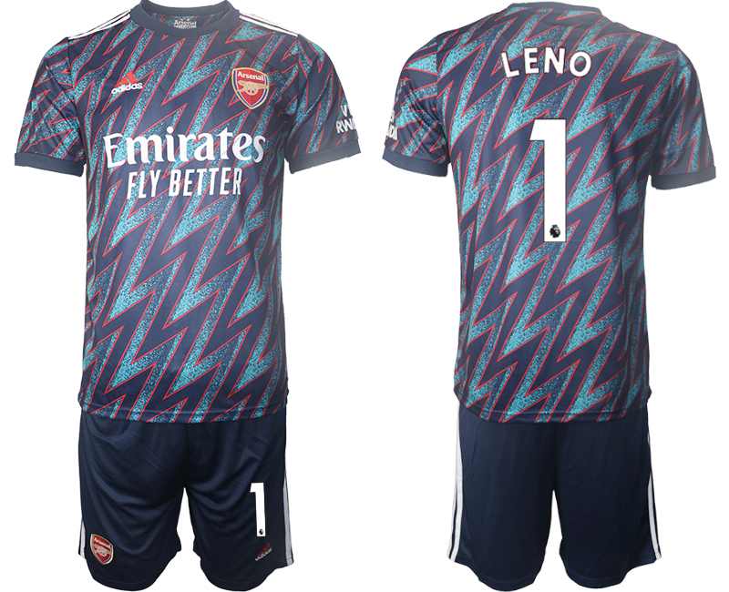 Men 2021-2022 Club Arsenal away blue #1 Soccer Jersey